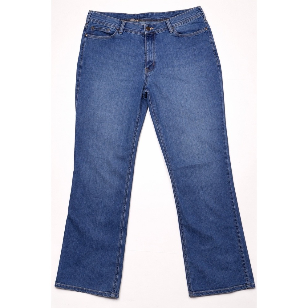 Carhartt Womens Blue Bootcut Jeans Medium Wash Workwear Denim Size‎ 16 Short